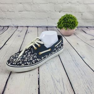 Sperry Nautical Anchor Boat Shoes Navy Blue